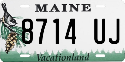 ME license plate 8714UJ