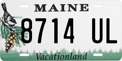 ME license plate 8714UL