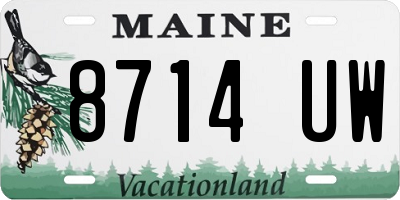 ME license plate 8714UW