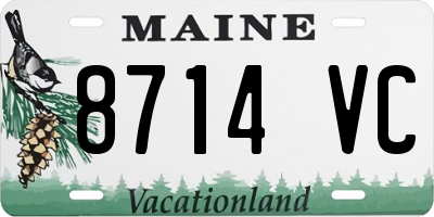 ME license plate 8714VC