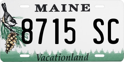 ME license plate 8715SC