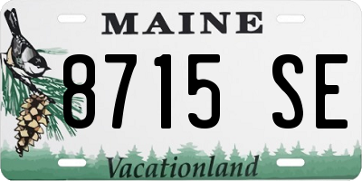 ME license plate 8715SE
