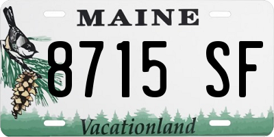 ME license plate 8715SF
