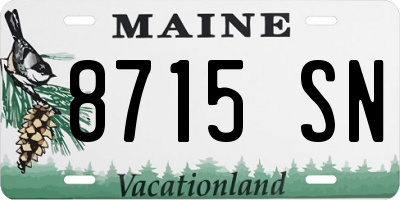 ME license plate 8715SN