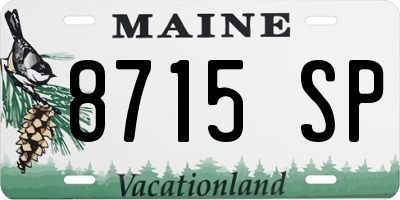 ME license plate 8715SP