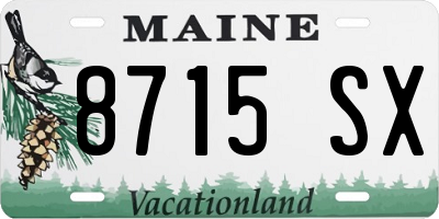 ME license plate 8715SX