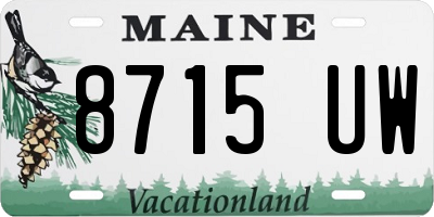 ME license plate 8715UW