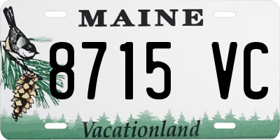 ME license plate 8715VC