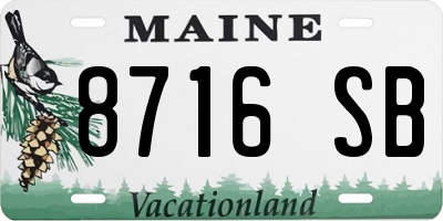 ME license plate 8716SB