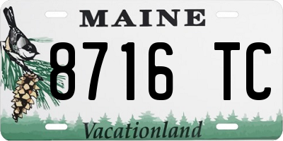 ME license plate 8716TC
