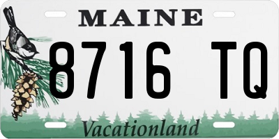 ME license plate 8716TQ