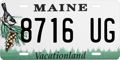 ME license plate 8716UG