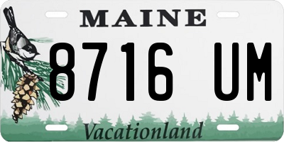 ME license plate 8716UM
