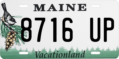 ME license plate 8716UP