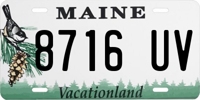 ME license plate 8716UV