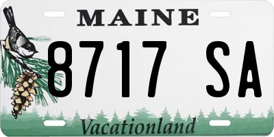 ME license plate 8717SA