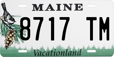 ME license plate 8717TM