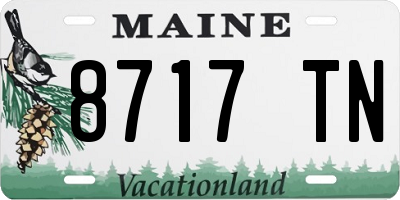 ME license plate 8717TN