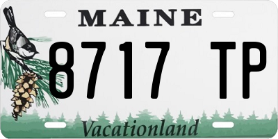 ME license plate 8717TP
