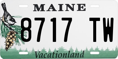 ME license plate 8717TW