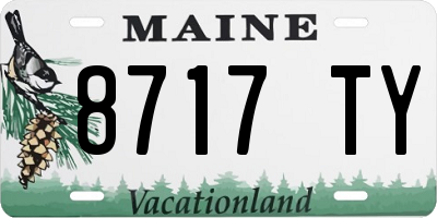 ME license plate 8717TY