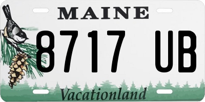 ME license plate 8717UB