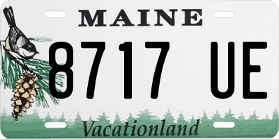 ME license plate 8717UE