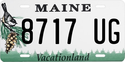 ME license plate 8717UG