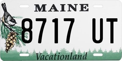 ME license plate 8717UT