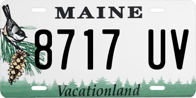 ME license plate 8717UV