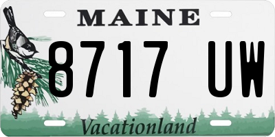 ME license plate 8717UW