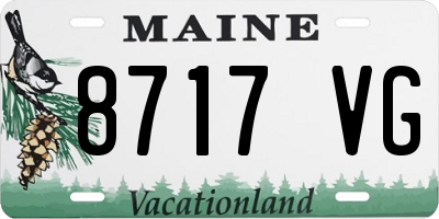 ME license plate 8717VG