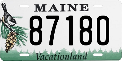 ME license plate 87180