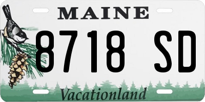 ME license plate 8718SD