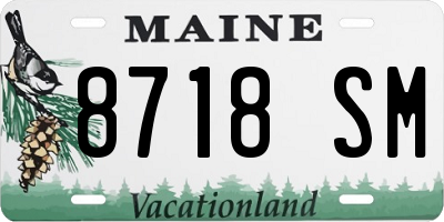 ME license plate 8718SM
