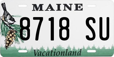 ME license plate 8718SU