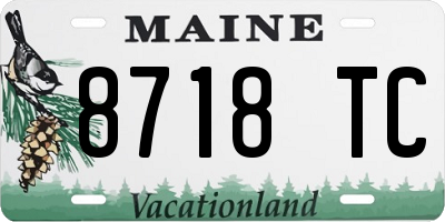 ME license plate 8718TC