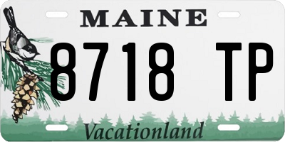 ME license plate 8718TP