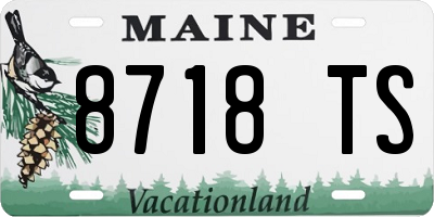 ME license plate 8718TS