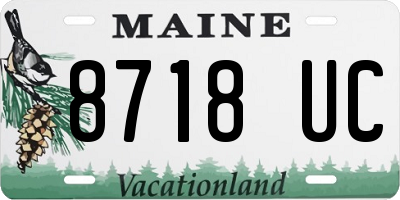 ME license plate 8718UC