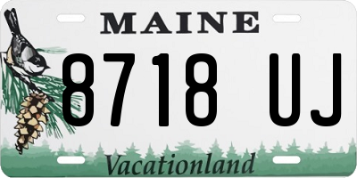 ME license plate 8718UJ