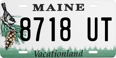 ME license plate 8718UT