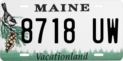 ME license plate 8718UW