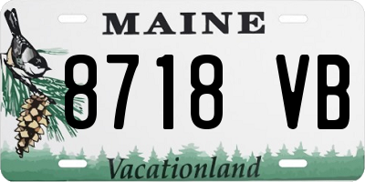 ME license plate 8718VB