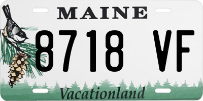 ME license plate 8718VF