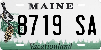 ME license plate 8719SA