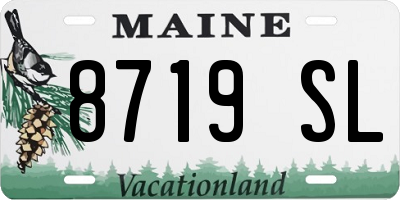 ME license plate 8719SL