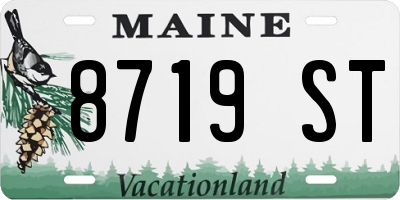 ME license plate 8719ST