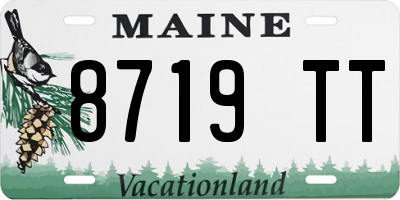 ME license plate 8719TT