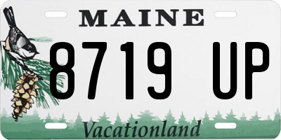 ME license plate 8719UP